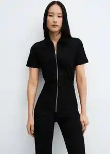 Enterizo Mono Iggy Tejano Negro Talla XS Mujer Mango