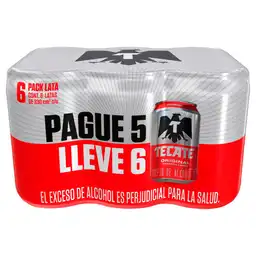 Tecate  Cerveza Pague 5 Lleve 61650 Ml