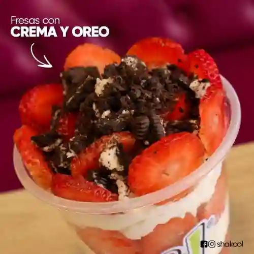 Fresas con Crema y Oreo 14Oz