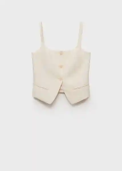 Chaleco Tempo Crudo Talla XS Mujer Mango