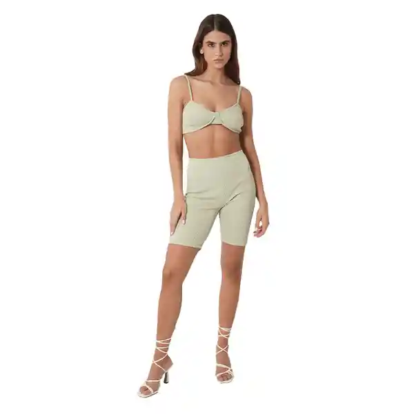 Short Biker Giulia Verde Oliva L