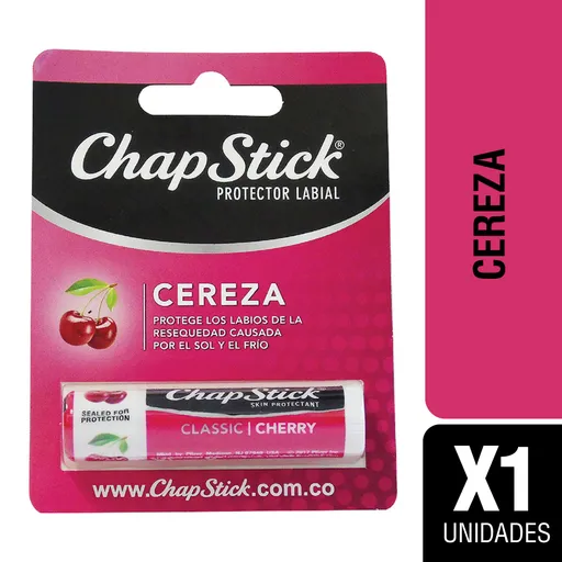 Chapstick Cereza Protege los Labios de la Resequedad 1Und