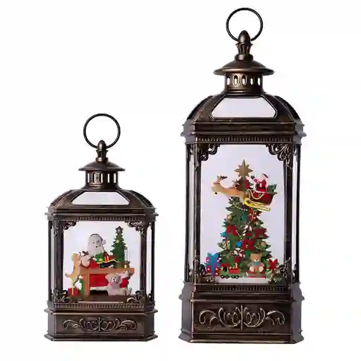 Members Selection Set de Farol Navideño Con Luz Led