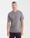 Camiseta V Neck Masculino Gris Fierro Oscuro Talla S Chevignon