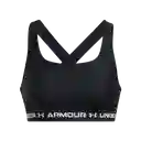 Under Armour Crop Crossback Mid Bra Mujer Negro XS