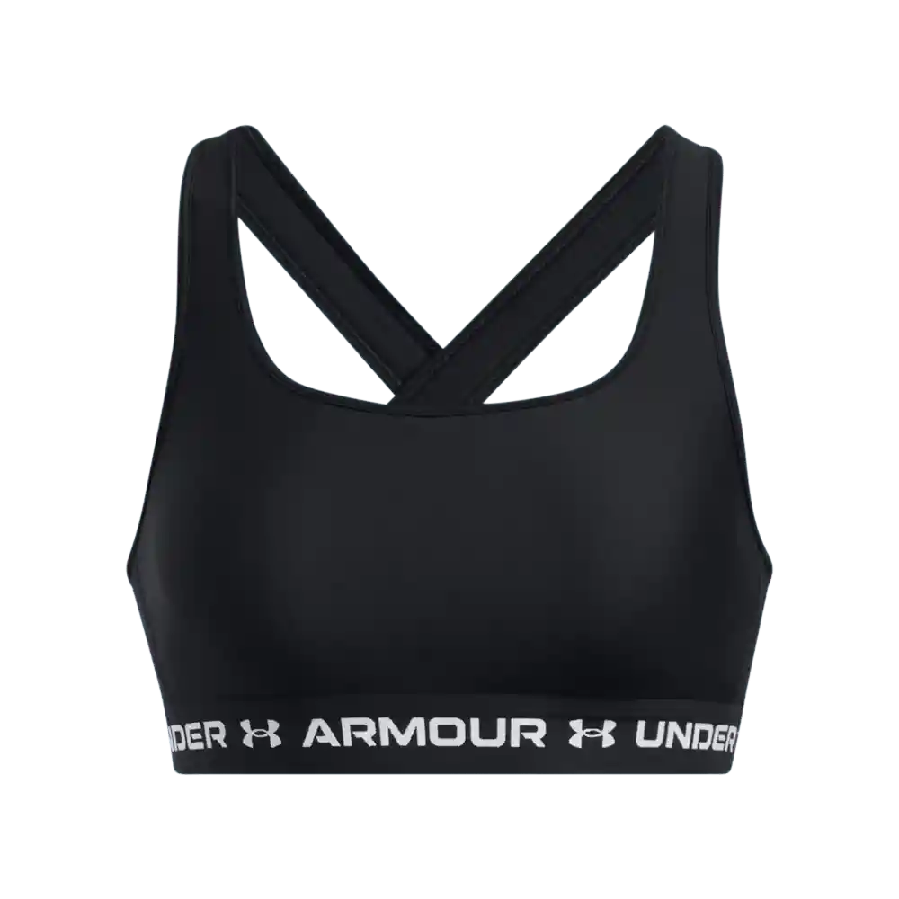 Under Armour Crop Crossback Mid Bra Mujer Negro XS