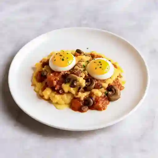 Patacón con Champiñones