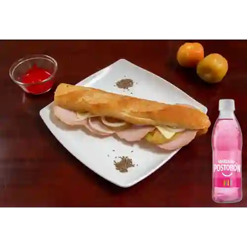 Combo Sándwich de Lomo + Postobón Manzana 300 ml