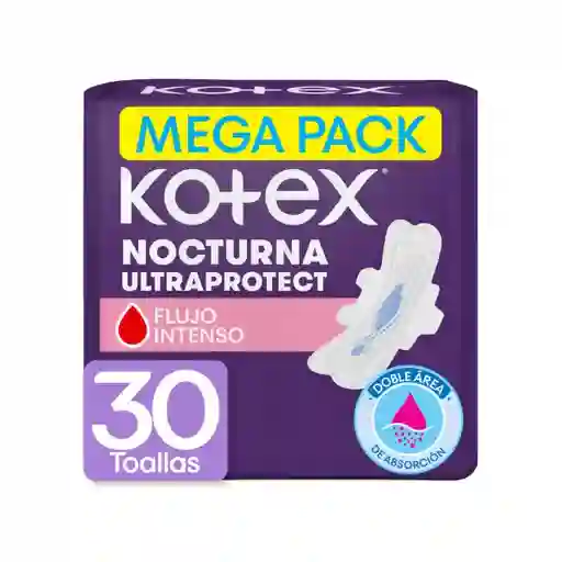 Toallas Femeninas Kotex Nocturna 30 Und