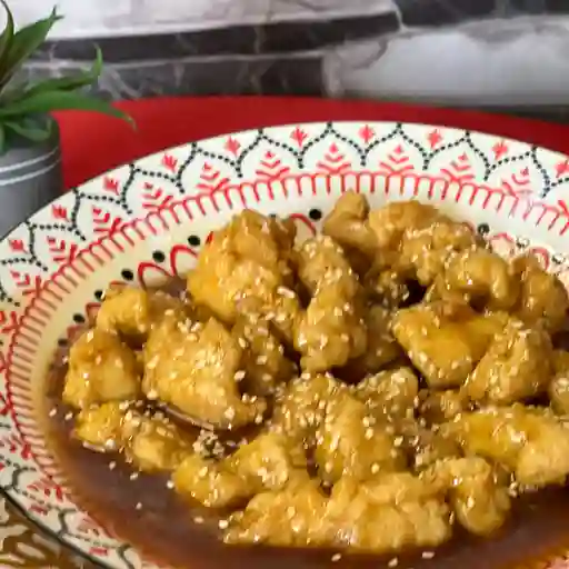 Pollo agridulce pequeño