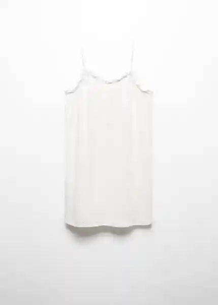 Camisón Brisa Off White Talla M Mujer Mango