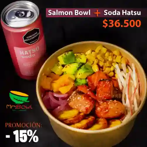 Salmon Bowl + Soda Hatsu