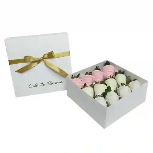 Caja 12 Fresas Rosadas