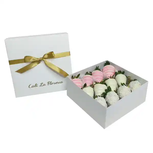 Caja 12 Fresas Rosadas