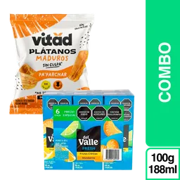 Combo Vitad Platanitos Maduros + Del Valle Fresh Citricas 6 Und