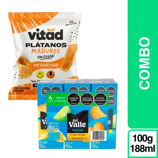 Combo Vitad Platanitos Maduros + Del Valle Fresh Citricas 6 Und