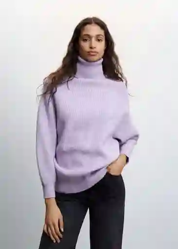 Saco Jersey Ilíada Malva Talla S Mujer Mango