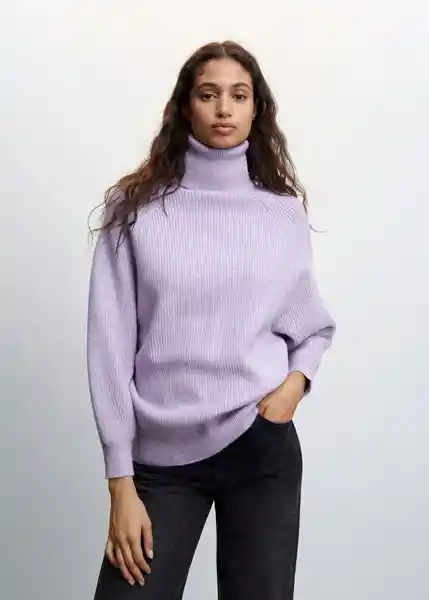 Saco Jersey Ilíada Malva Talla S Mujer Mango