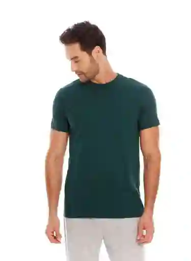 Camiseta Manga Corta Cuello Redondo Verde Talla XL Bronzini