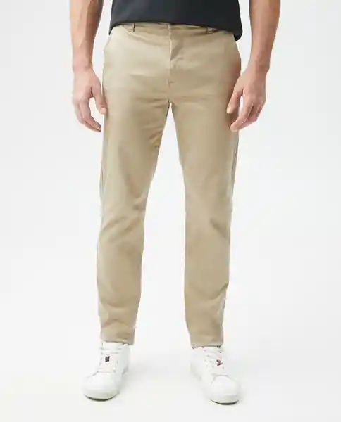 Pantalón Khakis Portland Beige Bosque Medio T 40 Chevignon