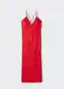 Vestido Martina Rojo Talla S Mujer Mango