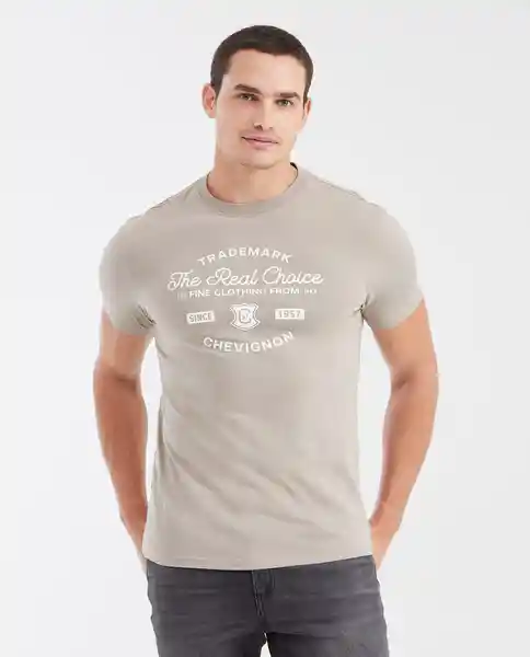 Camiseta Fine Clothing Masculino Café Rubio Medio T M Chevignon