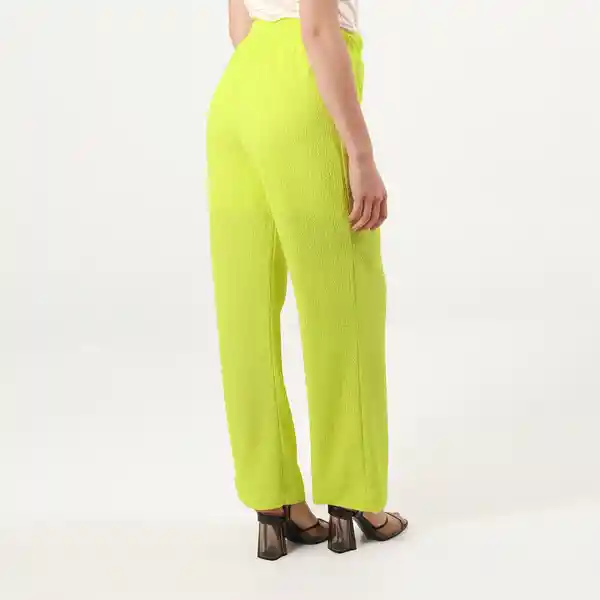 Pantalón Tiro Alto Bota Flare Verde Talla 6 - 567992