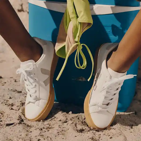 Veja Tenis Campo Mujer Natural-Blanco 41