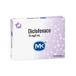 MK diclofenaco solucion inyectable (75 mg)