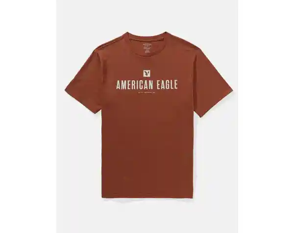 Camiseta Hombre Café Talla Large American Eagle