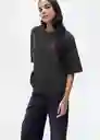 Camiseta Sita Antracita Talla L Mujer Mango