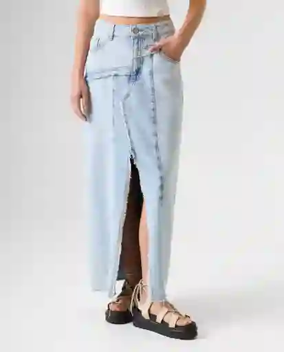 Falda Mujer Azul Talla 8 342G001_AZU114604 Americanino