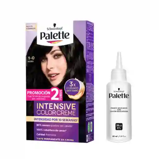 Tinte Palette Color Creme 1-0 Negro + Oxigenta Gratis