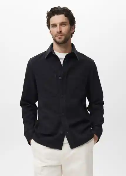 Sobrecamisa Jazz Navy Talla S Hombre Mango