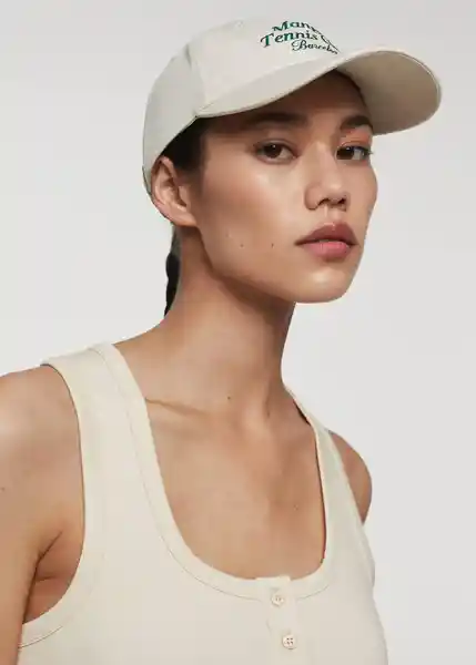 Gorra Tenis Off White Talla 99 Mujer Mango