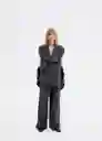 Blazer Americana Milano Gris Talla XL Mujer Mango