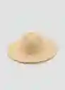 Sombrero Esparta Beige Talla 99 Mujer Mango