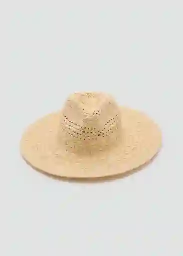 Sombrero Esparta Beige Talla 99 Mujer Mango
