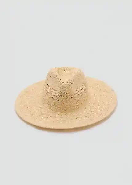Sombrero Esparta Beige Talla 99 Mujer Mango