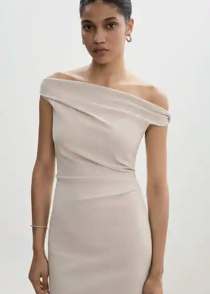 Vestido Bianca Crudo Talla L Mujer Mango