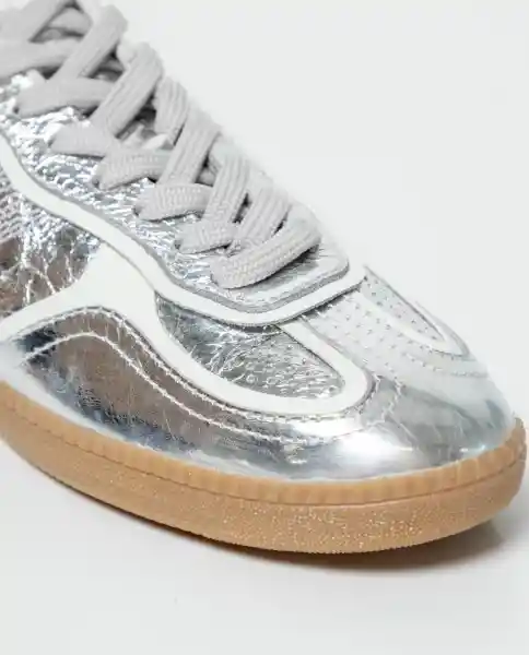 Tenis Cortos Silver Gris Plata Claro Talla 36 Chevignon