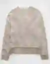 Suéter Tejido Mujer Beige Talla: MEDIUM 1386676 American Eagle
