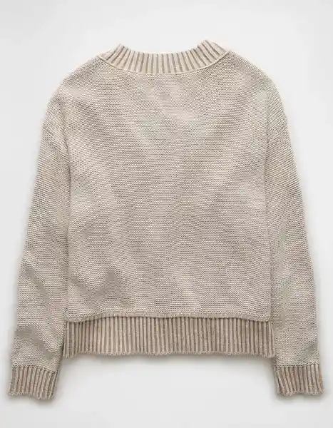 Suéter Tejido Mujer Beige Talla: MEDIUM 1386676 American Eagle