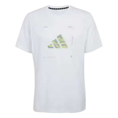 Adidas Camiseta Logo Manga Corta Entrenamiento Hombre Blanco T S