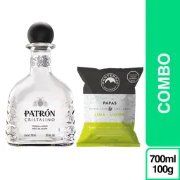 Combo Patron Tequila Cristalino + Monterojo Papa Lima Limón