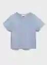 Camiseta Over Azul Talla 12 Niña Mango