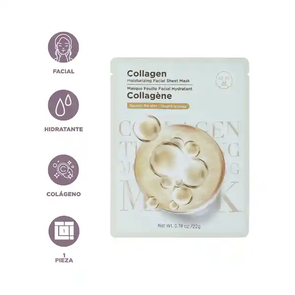 Mascarilla Facial Hidratante de Colágeno Miniso