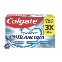 Colgate Crema Dental Triple Acción 60 mL x 3 Und