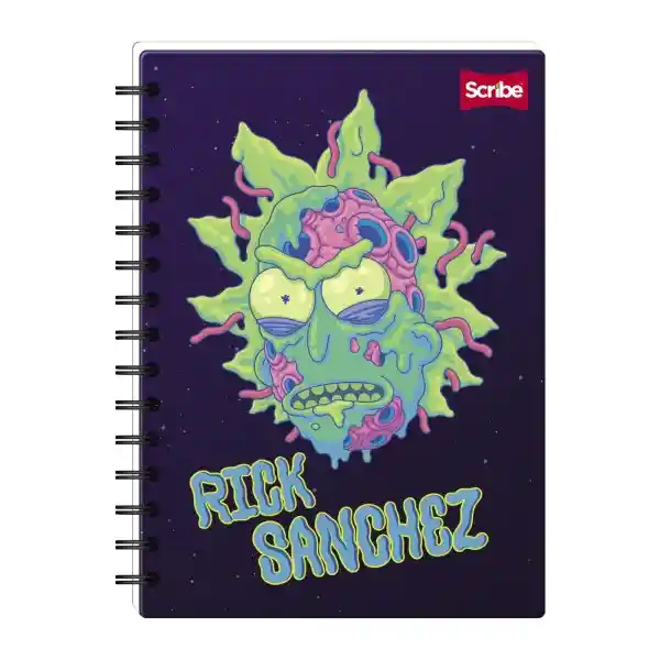 Scribe Cuaderno Argollado Grande Rick And Morty 80 Hojas