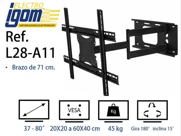 Imount Soporte Brazo Móvil Para Tv 37 - 80"